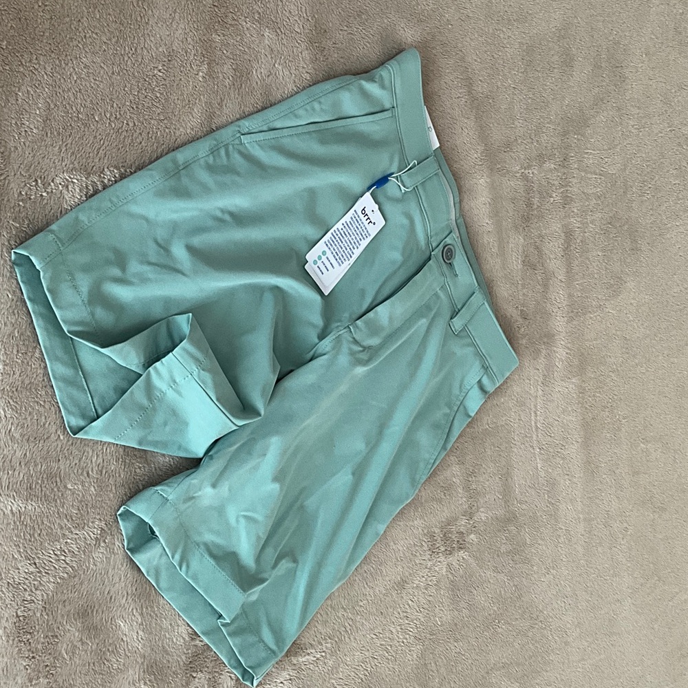 Southern Tide Light Green Flat Front Shorts